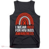 HIV AIDS Awareness I Wear Red for Someone I Miss Every day Tank Top thumb 0