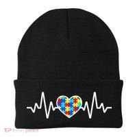 Heartbeat Autism Awareness Heart Beanie thumb 0