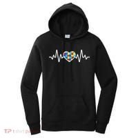 Heartbeat Autism Awareness Heart Women's Hoodie thumb 0