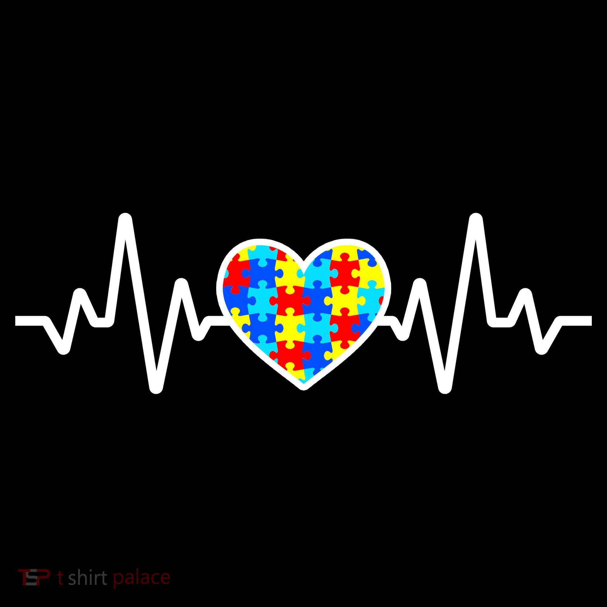 Heartbeat Autism Awareness Heart Women's Hoodie