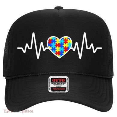 Heartbeat Autism Awareness Heart Hat