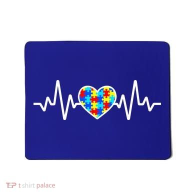 Heartbeat Autism Awareness Heart Mousepad