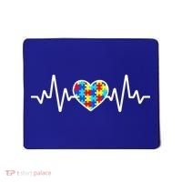 Heartbeat Autism Awareness Heart Mousepad thumb 0