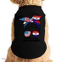 Half American And Croatian Usa Croatia Flag Gift Doggie Tank thumb 0