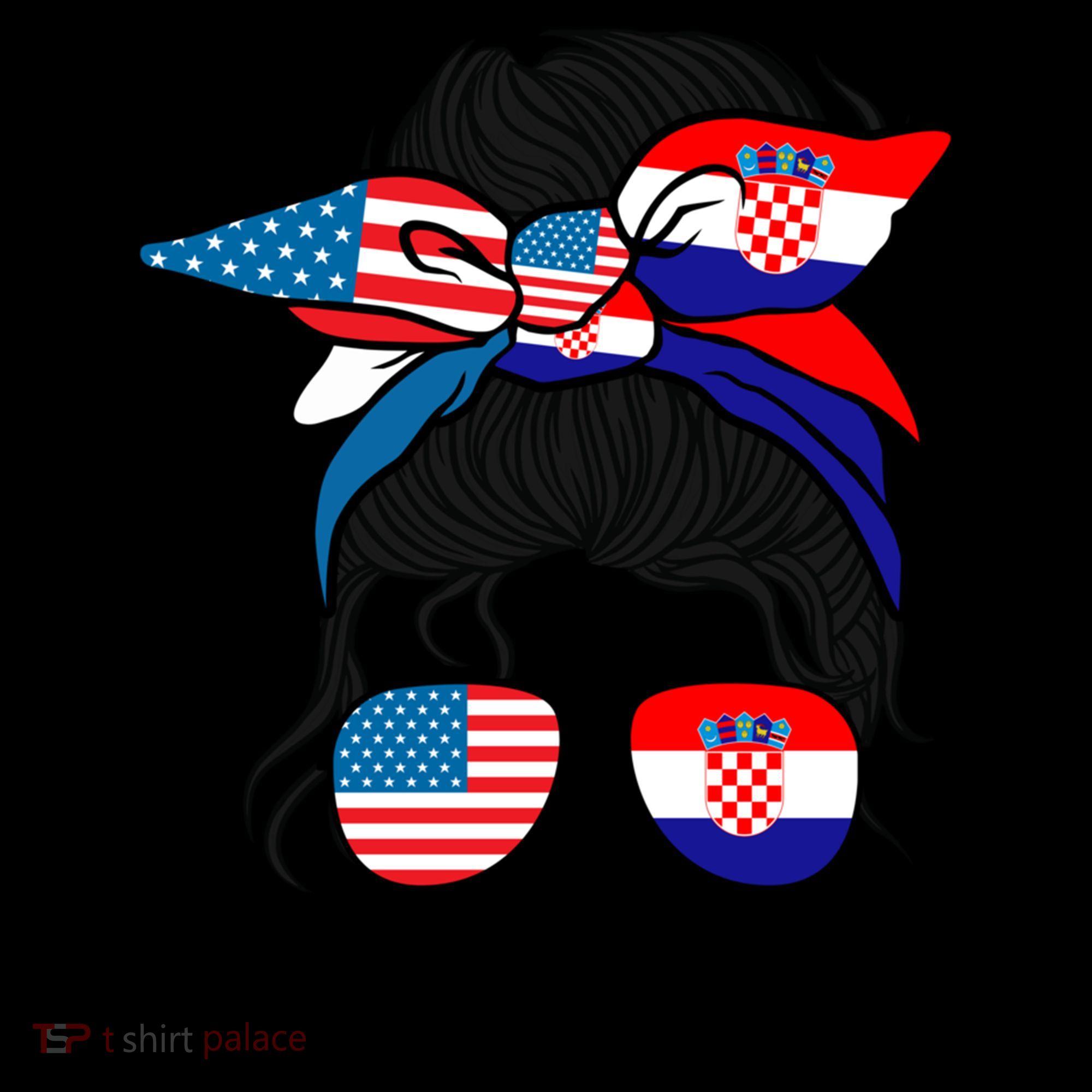 Half American And Croatian Usa Croatia Flag Gift Coffee Mug