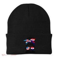 Half American And Croatian Usa Croatia Flag Gift Beanie thumb 0