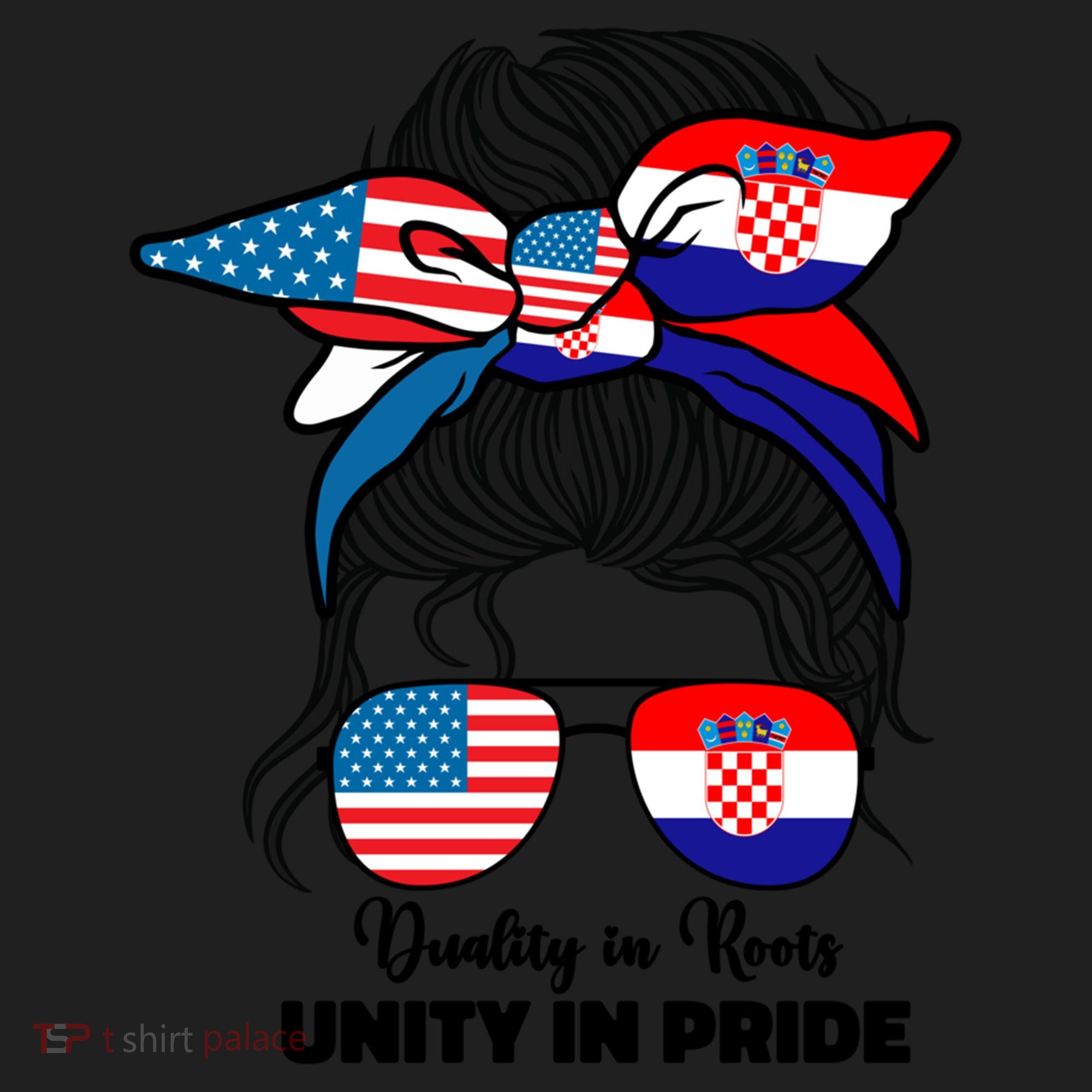 Half American And Croatian Usa Croatia Flag Gift Golf Towel