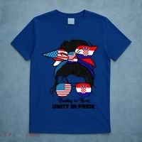 Half American And Croatian Usa Croatia Flag Gift T-Shirt thumb 5