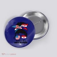 Half American And Croatian Usa Croatia Flag Gift Button thumb 0