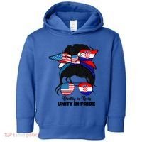 Half American And Croatian Usa Croatia Flag Gift Toddler Hoodie thumb 0