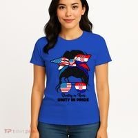 Half American And Croatian Usa Croatia Flag Gift Women's T-Shirt thumb 4