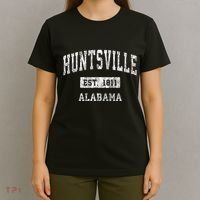 Huntsville Alabama Al Vintage Sports Established T-Shirt thumb 4