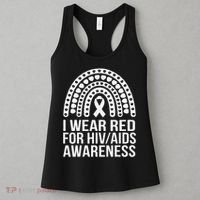 HIV AIDS Awareness I Wear Red for Someone I Miss Every day 1 Women's Tank Top thumb 3