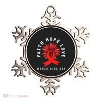 Hiv Aids Awareness Faith Hope Love World Day Ornament thumb 0