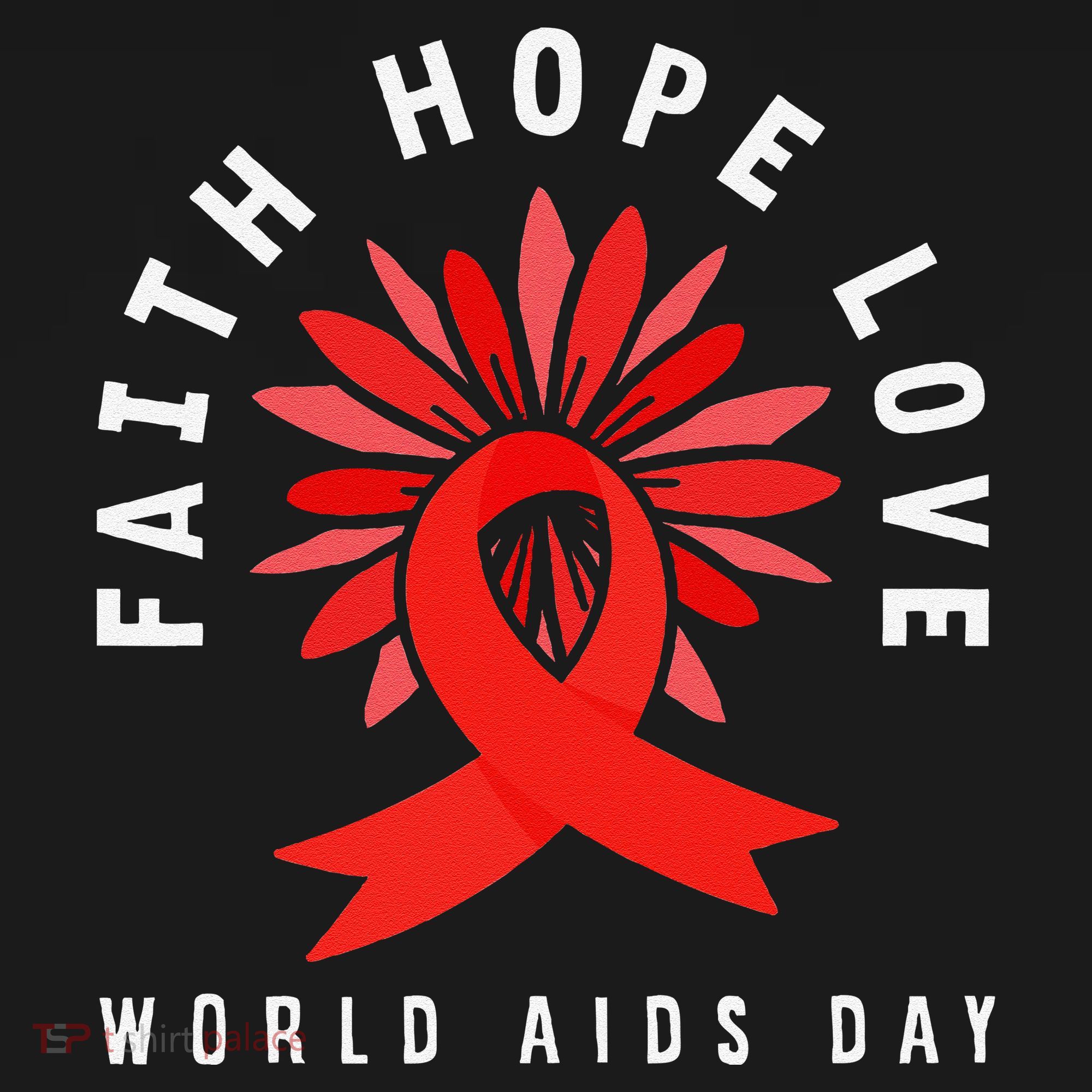 Hiv Aids Awareness Faith Hope Love World Day Women's Tank Top