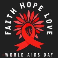 Hiv Aids Awareness Faith Hope Love World Day Hat thumb 2