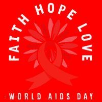 Hiv Aids Awareness Faith Hope Love World Day Santa Hat thumb 1