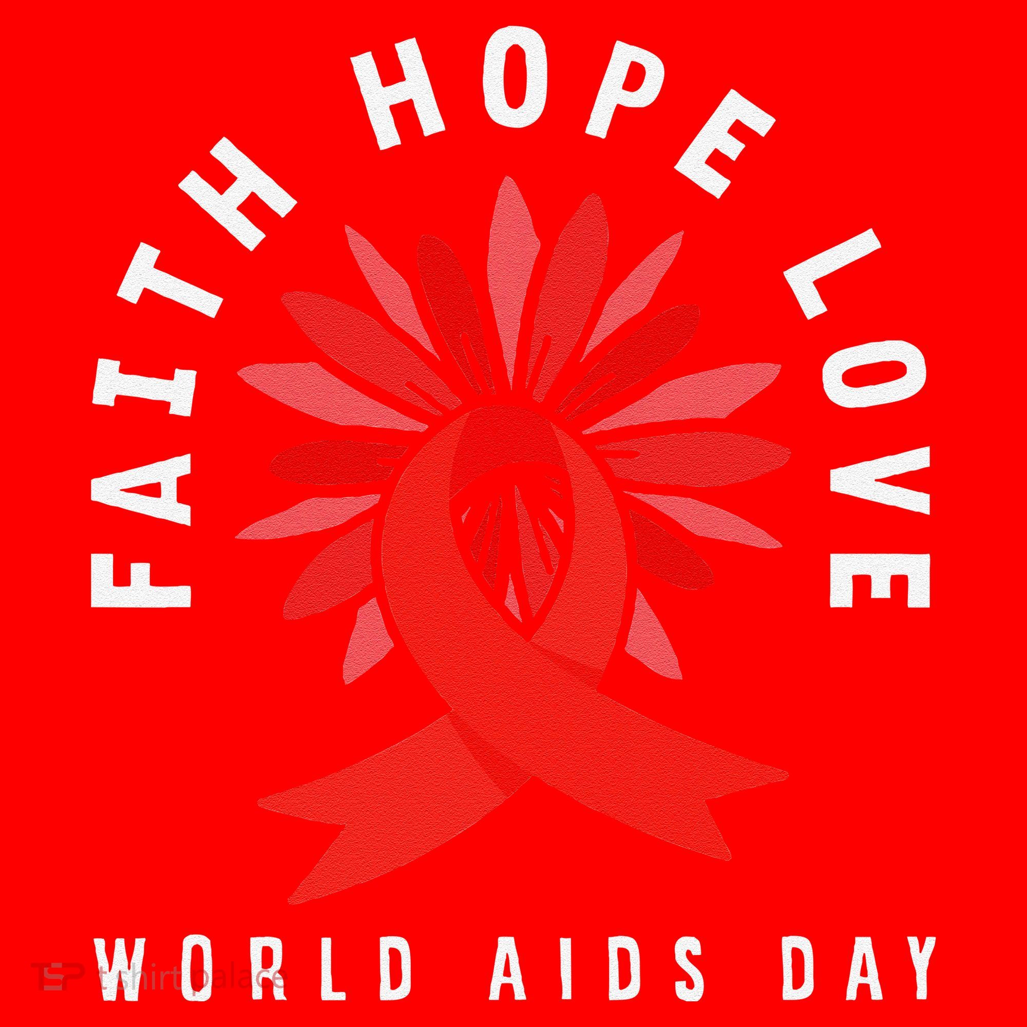 Hiv Aids Awareness Faith Hope Love World Day Santa Hat