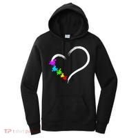 Heart Autism Awareness Love Puzzle Simple Idea Autism Family Women's Hoodie thumb 0