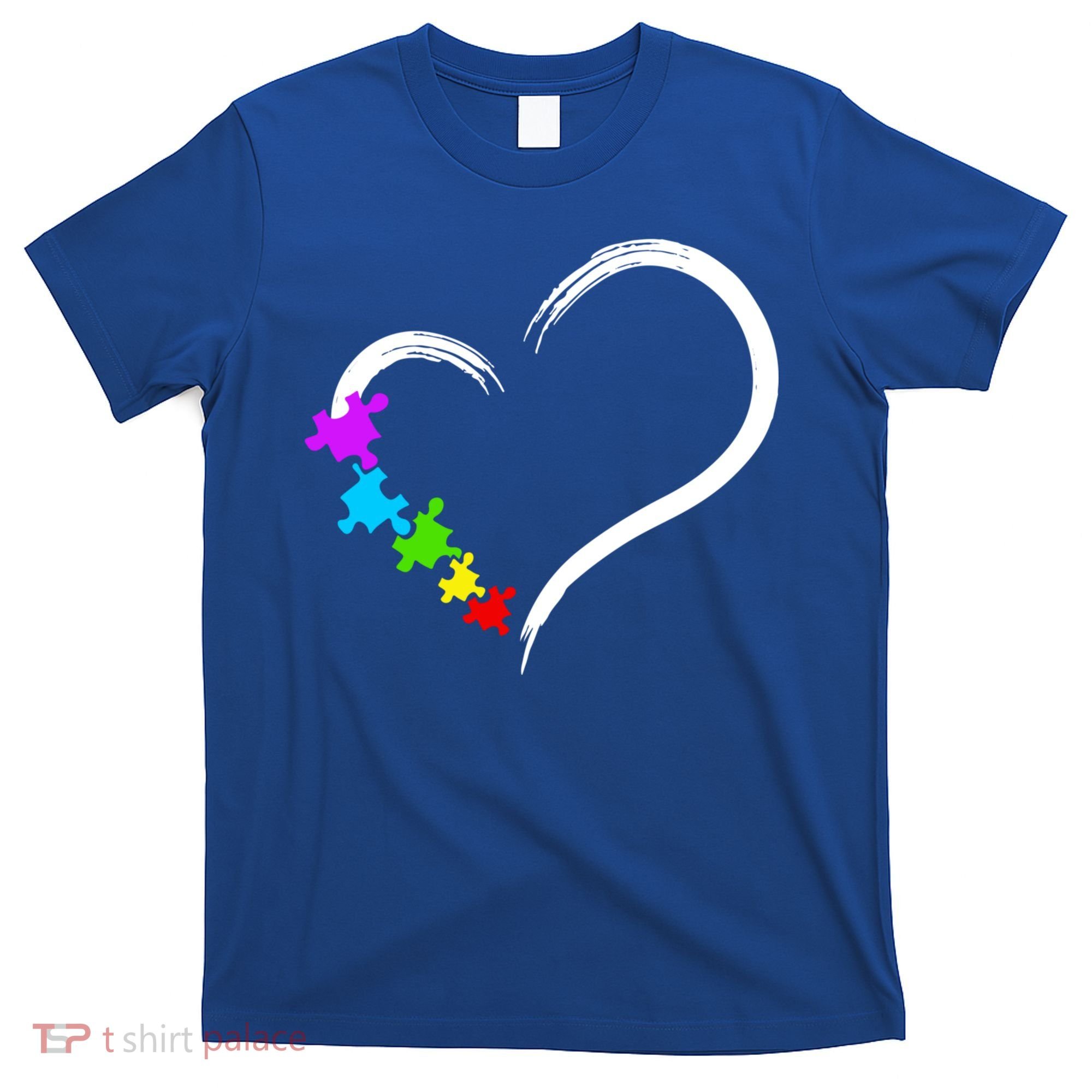 Heart Autism Awareness Love Puzzle Simple Idea Autism Family T-Shirt