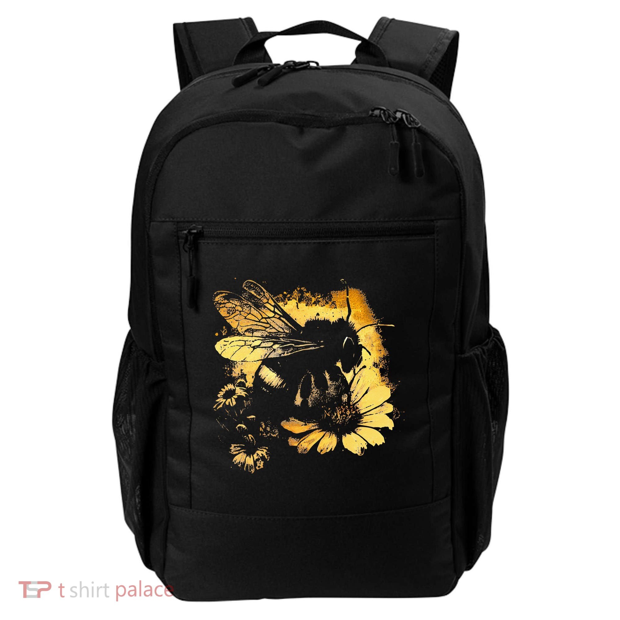 Honeybee And Bumble Bee For American Hive Beekeepers Backpack