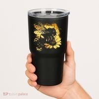 Honeybee And Bumble Bee For American Hive Beekeepers Tumbler thumb 2