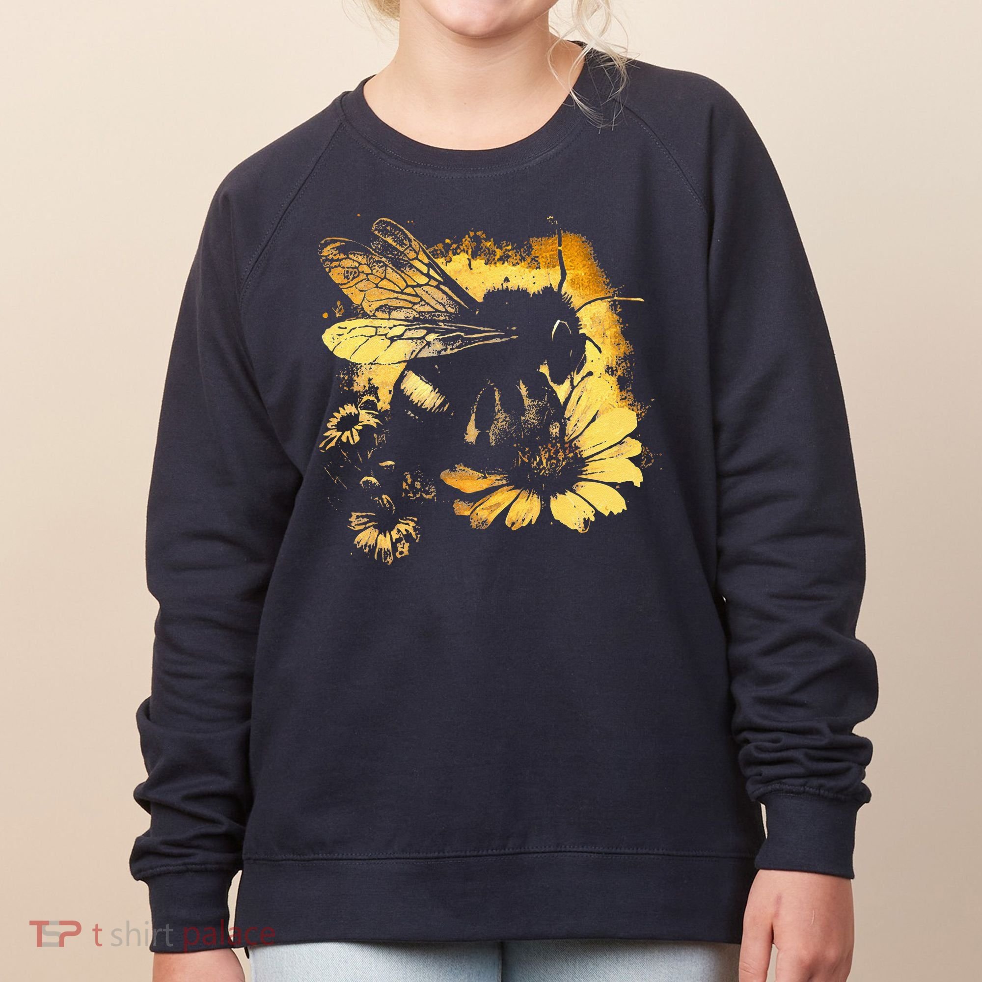 Honeybee And Bumble Bee For American Hive Beekeepers Women's Sweatshirt