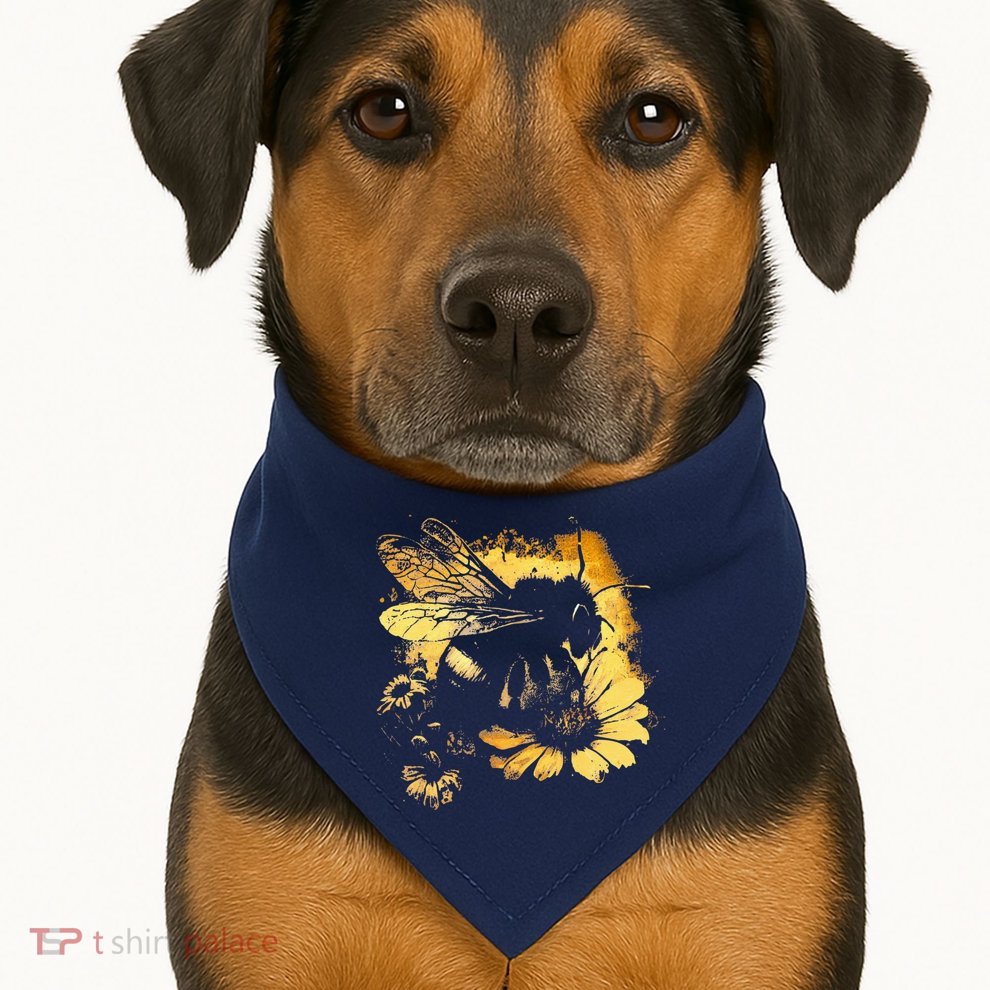 Honeybee And Bumble Bee For American Hive Beekeepers USA-Made Doggie Bandana