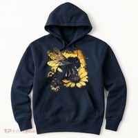 Honeybee And Bumble Bee For American Hive Beekeepers Hoodie thumb 0