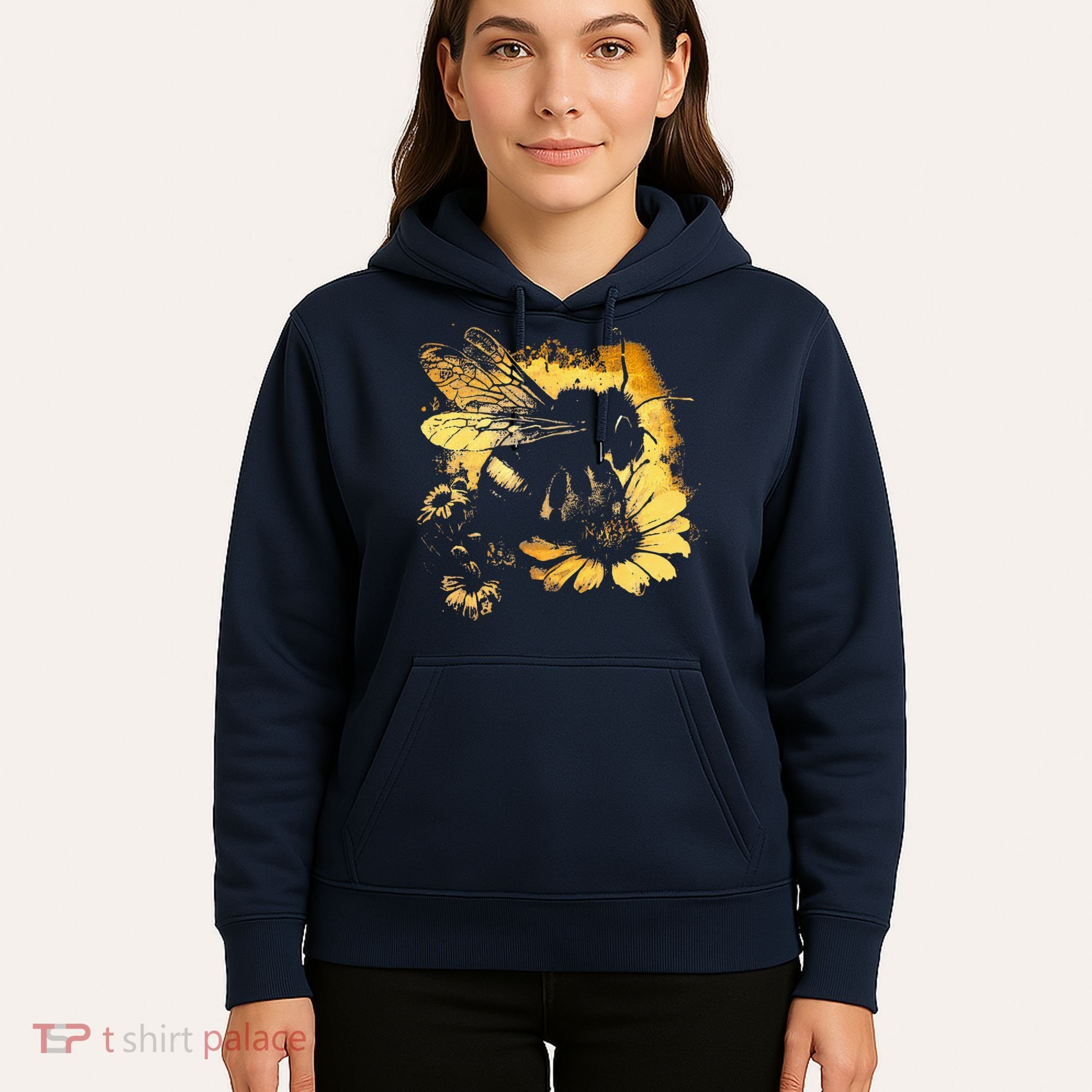 Honeybee And Bumble Bee For American Hive Beekeepers Hoodie