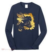 Honeybee And Bumble Bee For American Hive Beekeepers Long Sleeve Shirt thumb 0