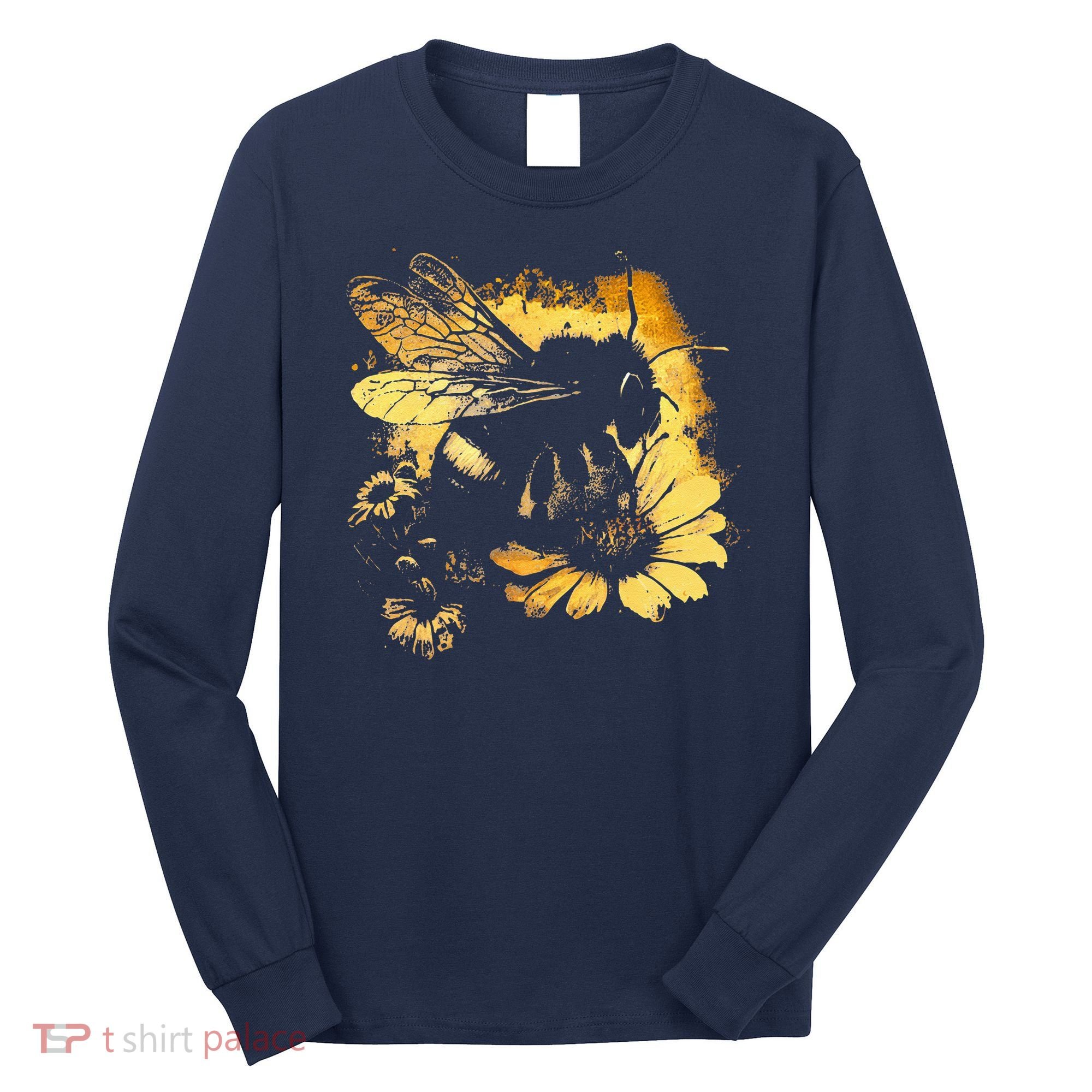 Honeybee And Bumble Bee For American Hive Beekeepers Long Sleeve Shirt