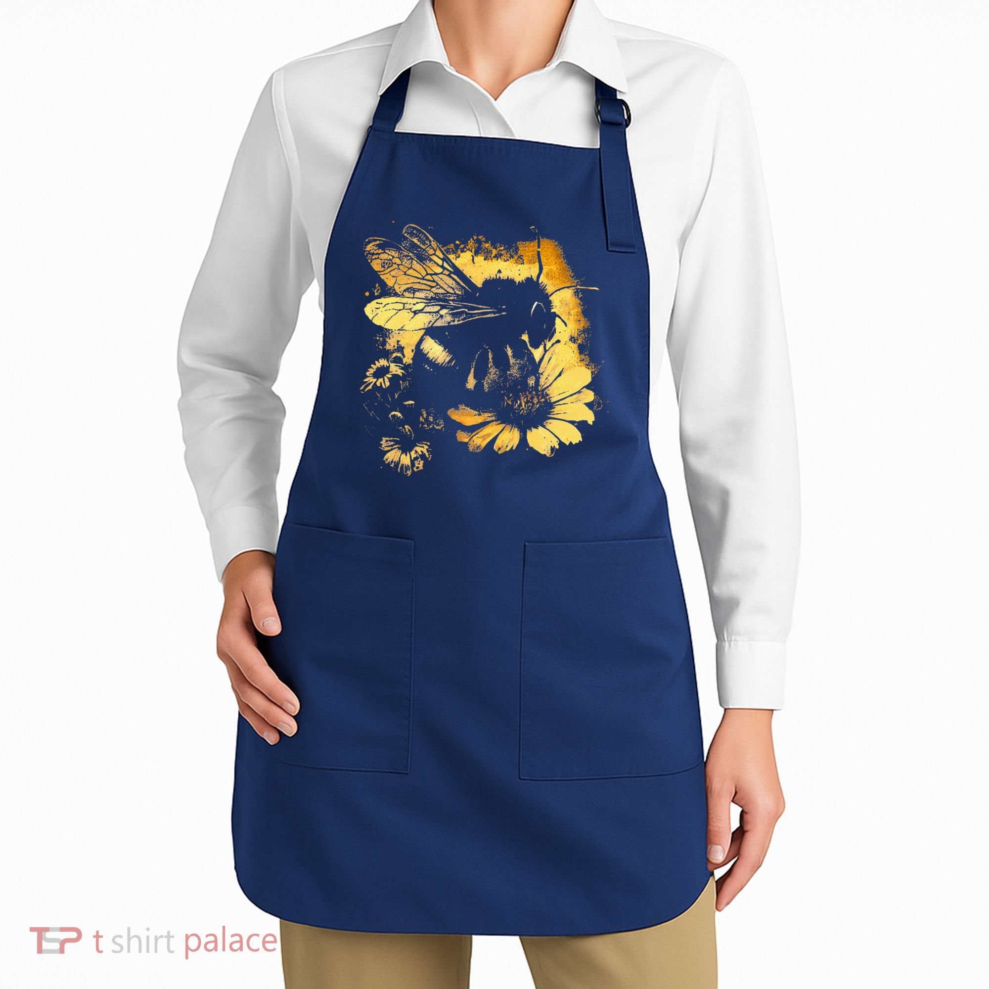 Honeybee And Bumble Bee For American Hive Beekeepers Apron