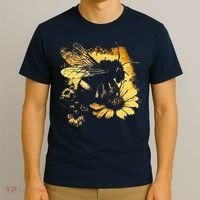 Honeybee And Bumble Bee For American Hive Beekeepers T-Shirt thumb 3
