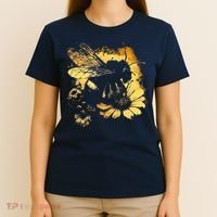 Honeybee And Bumble Bee For American Hive Beekeepers T-Shirt thumb 4