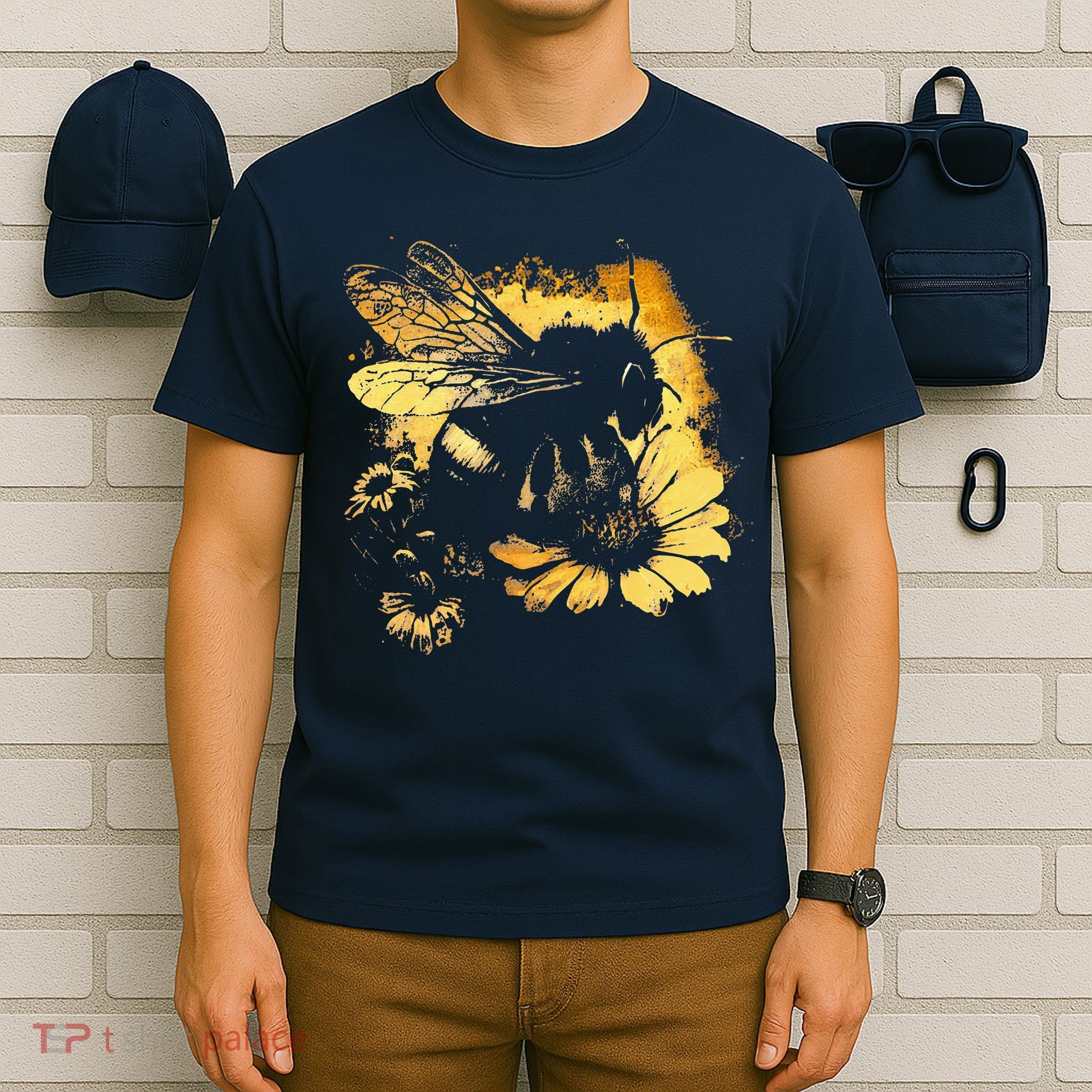 Honeybee And Bumble Bee For American Hive Beekeepers T-Shirt