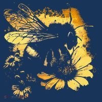 Honeybee And Bumble Bee For American Hive Beekeepers Mousepad thumb 1