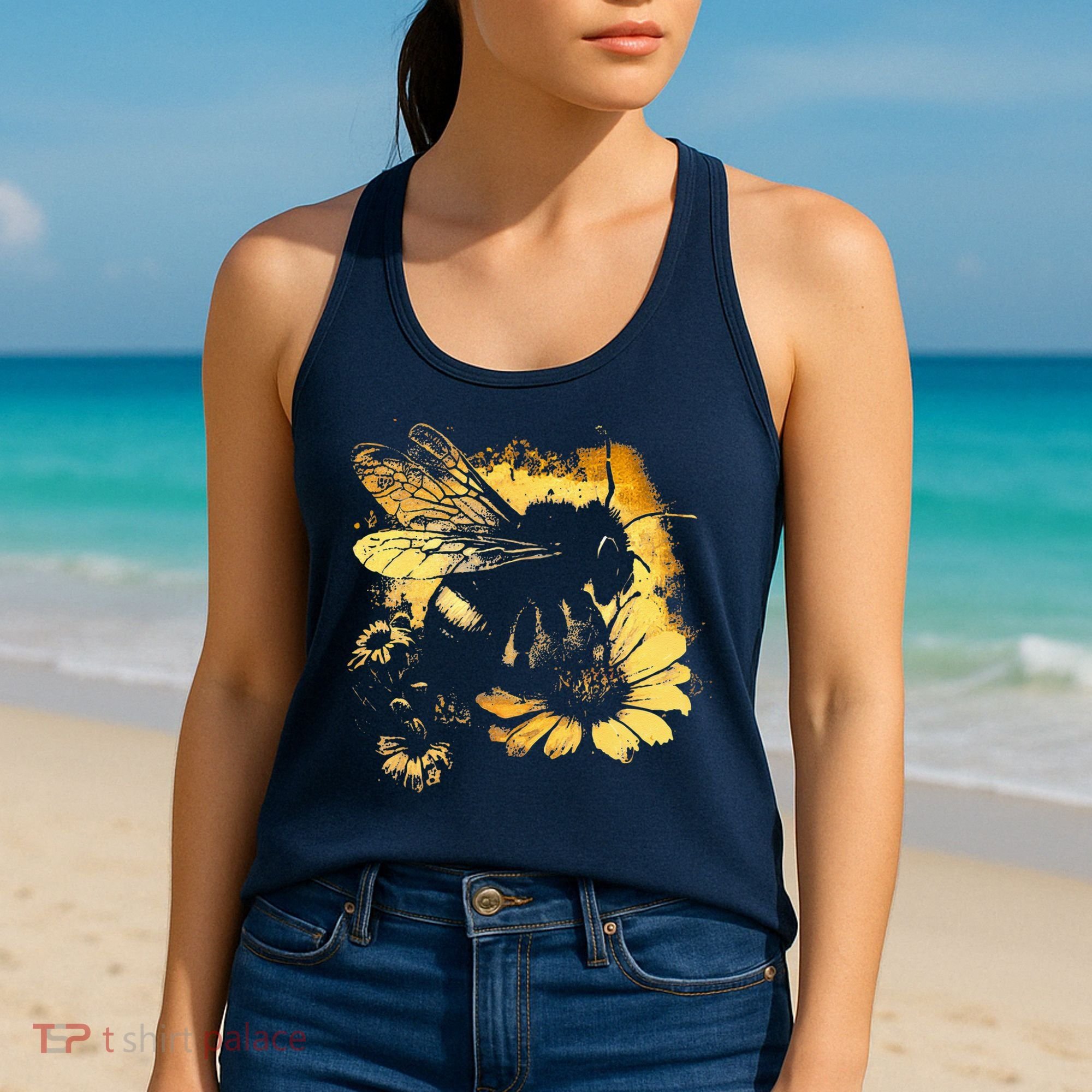 Honeybee And Bumble Bee For American Hive Beekeepers Women's Tank Top