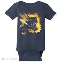 Honeybee And Bumble Bee For American Hive Beekeepers Baby Bodysuit thumb 0