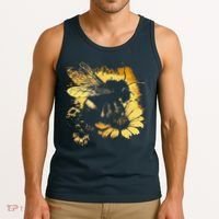 Honeybee And Bumble Bee For American Hive Beekeepers Tank Top thumb 3