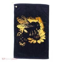 Honeybee And Bumble Bee For American Hive Beekeepers Golf Towel thumb 0