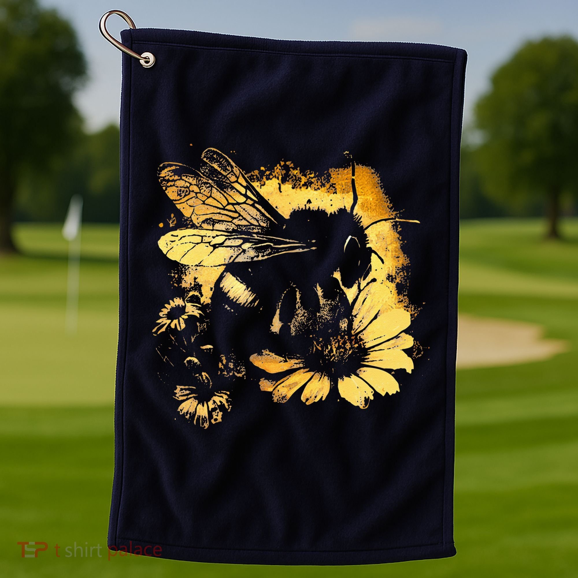 Honeybee And Bumble Bee For American Hive Beekeepers Golf Towel