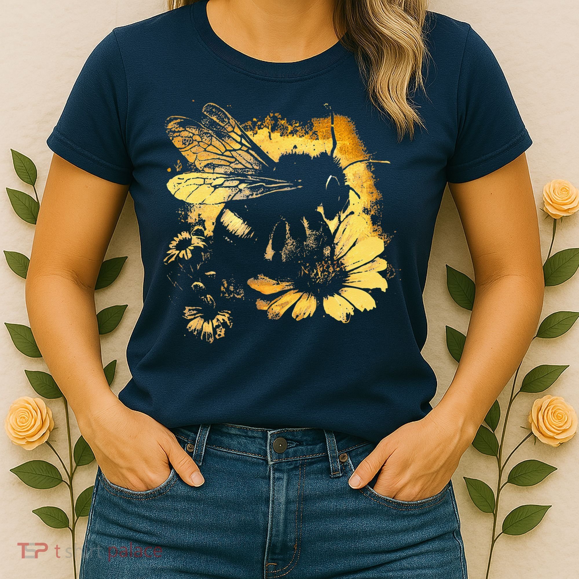 Honeybee And Bumble Bee For American Hive Beekeepers Women's T-Shirt