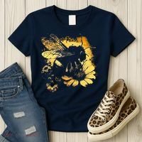 Honeybee And Bumble Bee For American Hive Beekeepers Women's T-Shirt thumb 3
