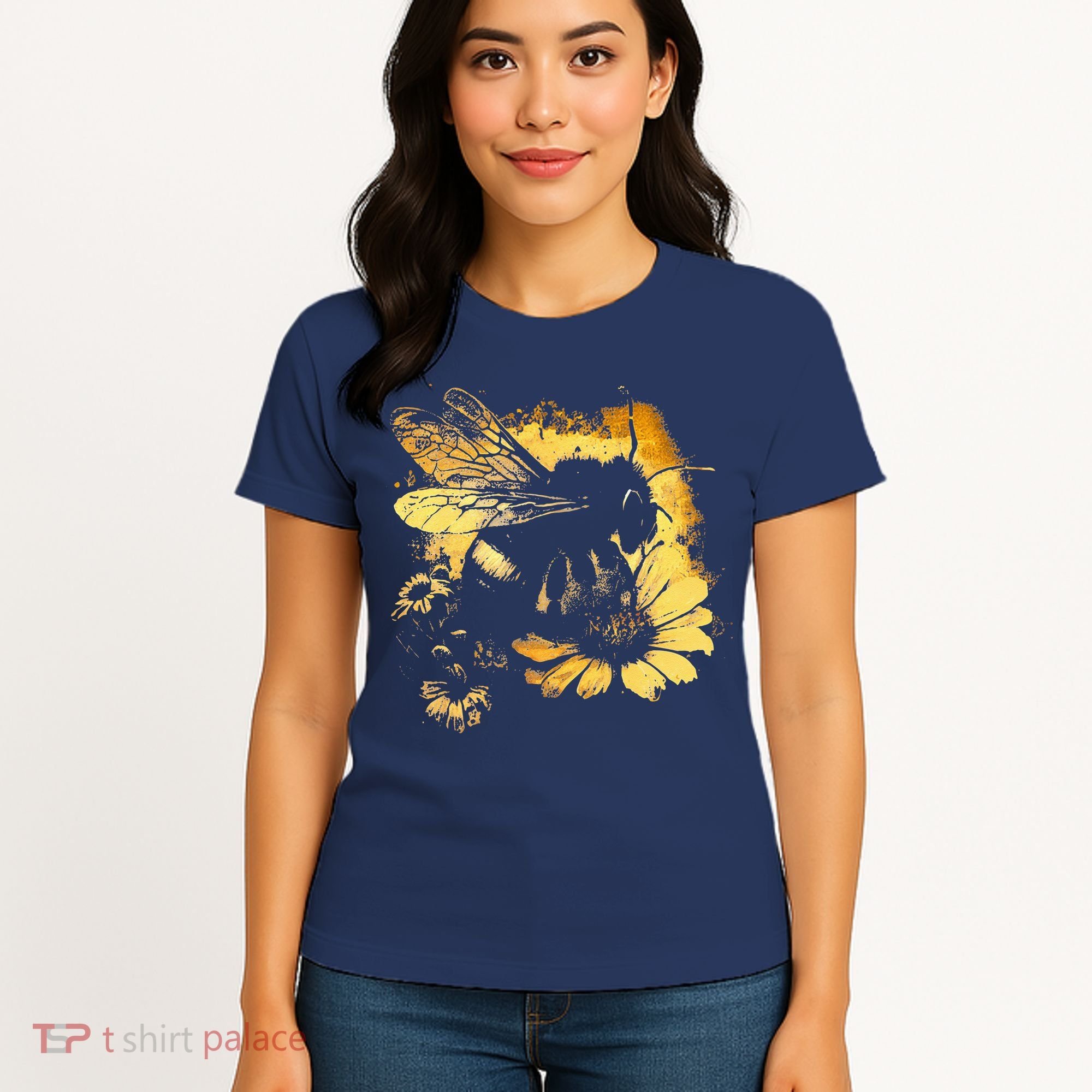 Honeybee And Bumble Bee For American Hive Beekeepers Women's T-Shirt