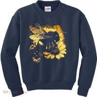 Honeybee And Bumble Bee For American Hive Beekeepers Kids Sweatshirt thumb 0