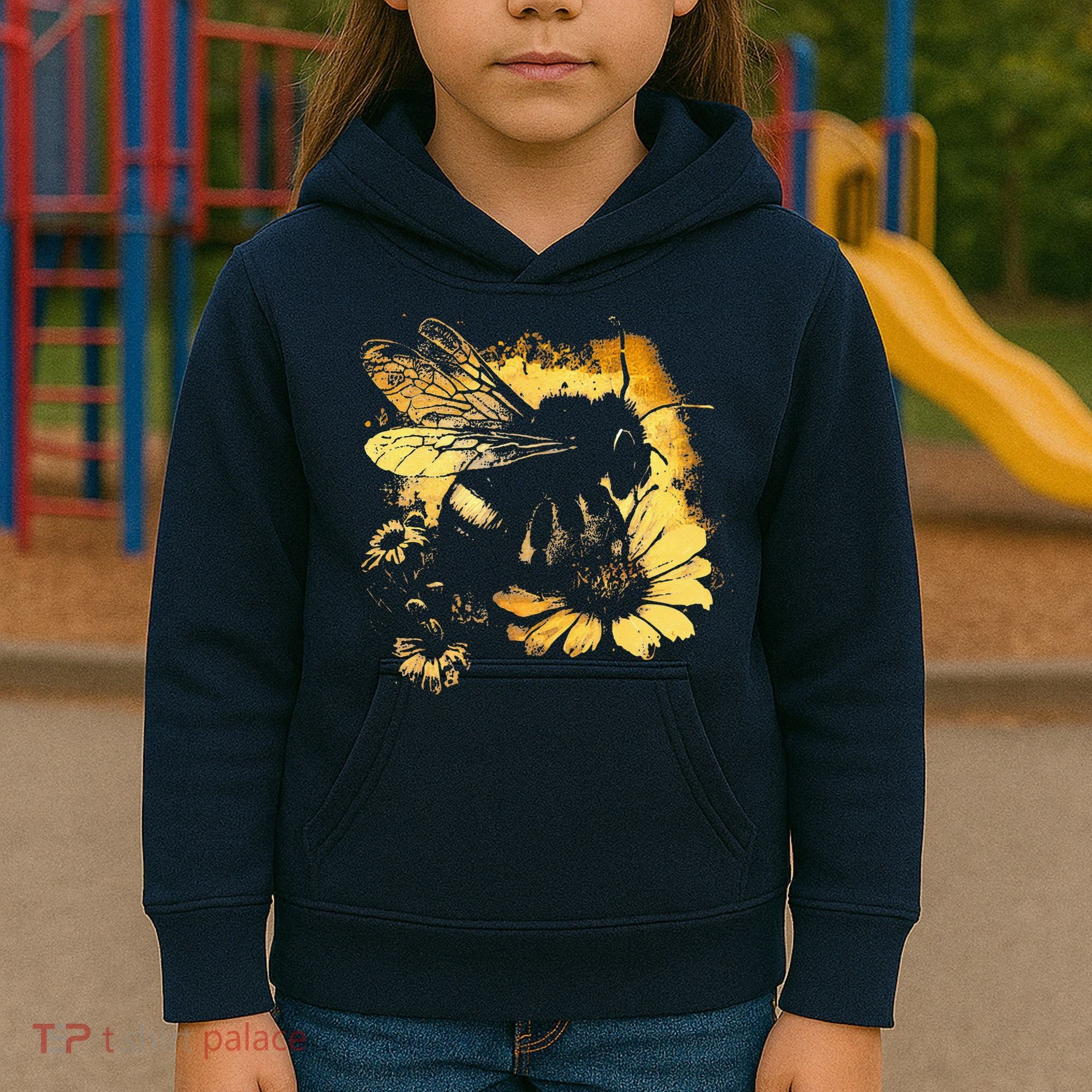 Honeybee And Bumble Bee For American Hive Beekeepers Kids Hoodie