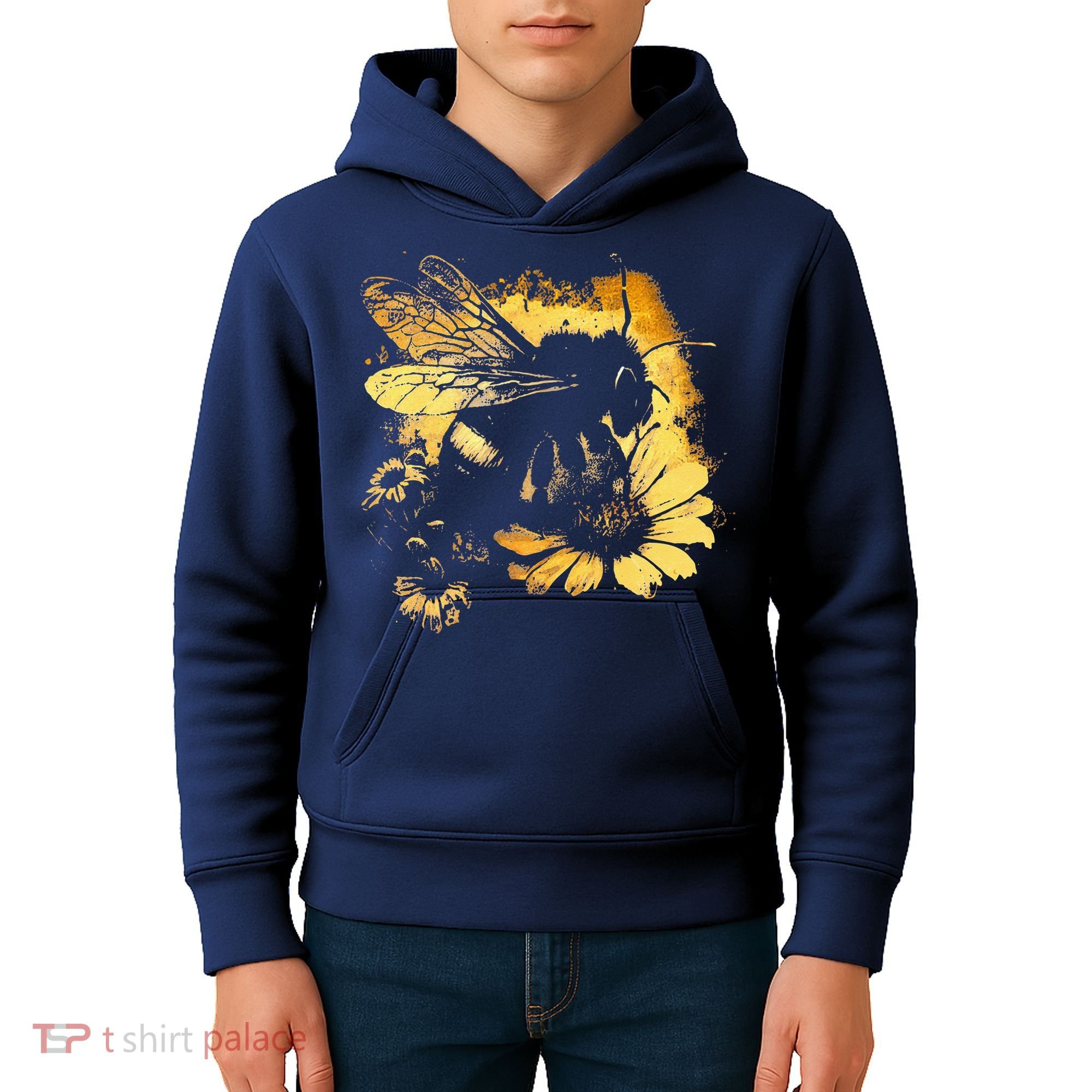 Honeybee And Bumble Bee For American Hive Beekeepers Kids Hoodie