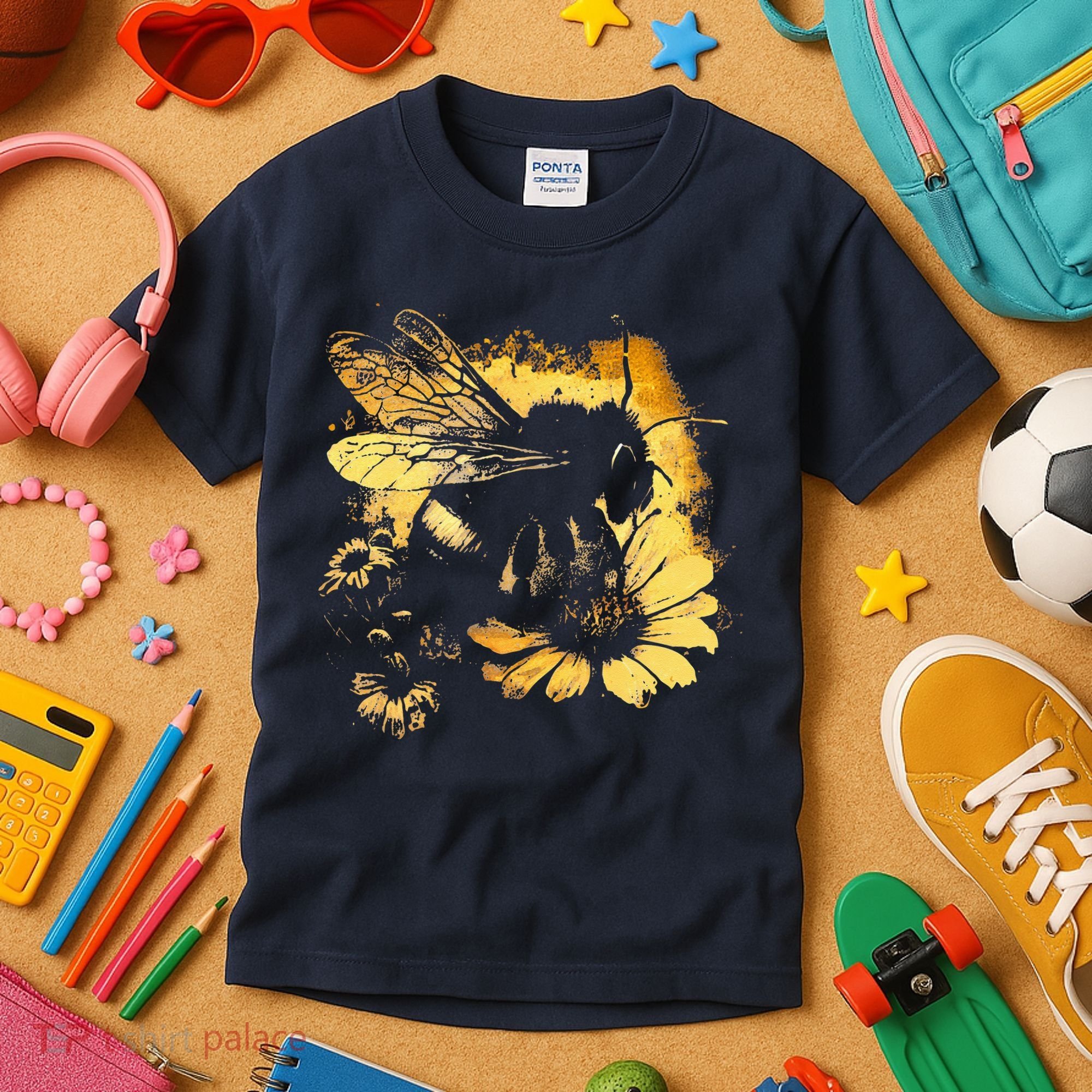 Honeybee And Bumble Bee For American Hive Beekeepers Kids T-Shirt