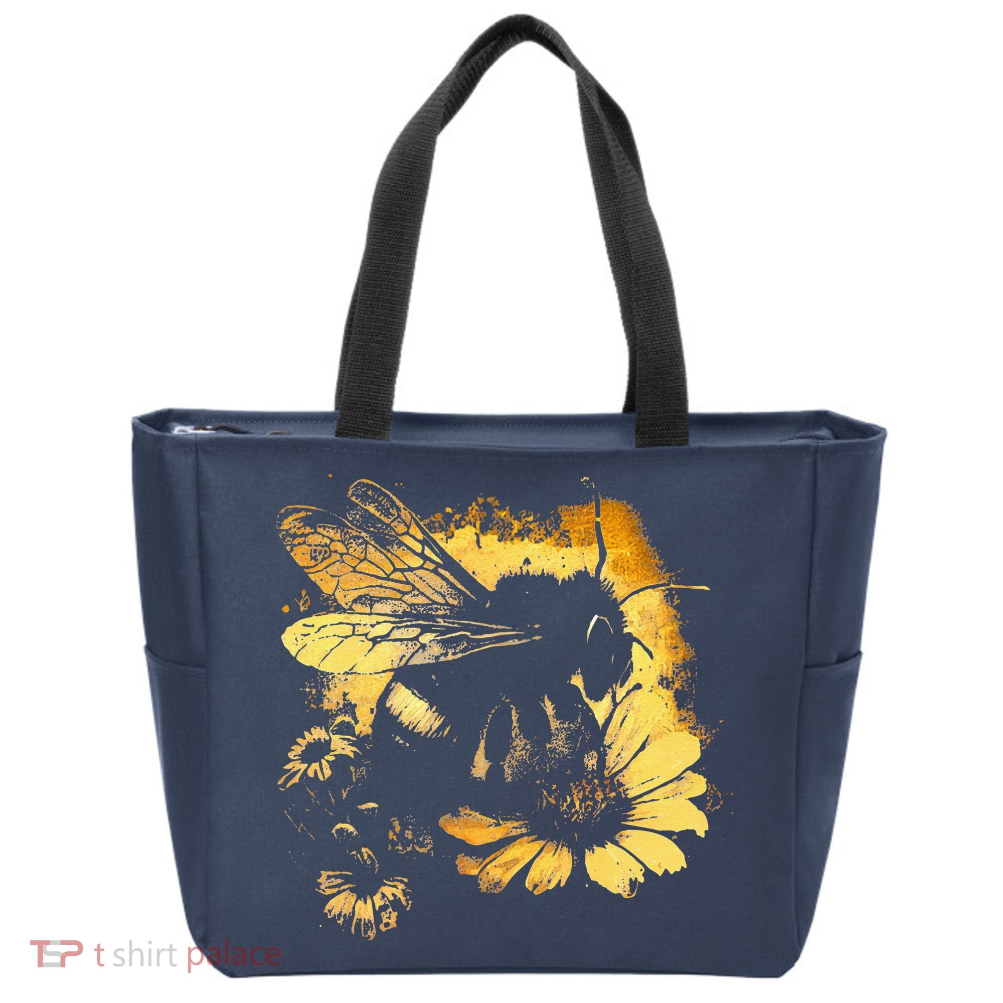 Honeybee And Bumble Bee For American Hive Beekeepers Tote Bag